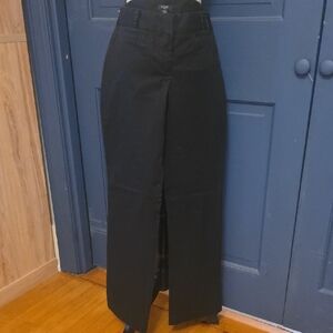 J. Crew Black Mid Rise Bootleg Chino Pants Size 6